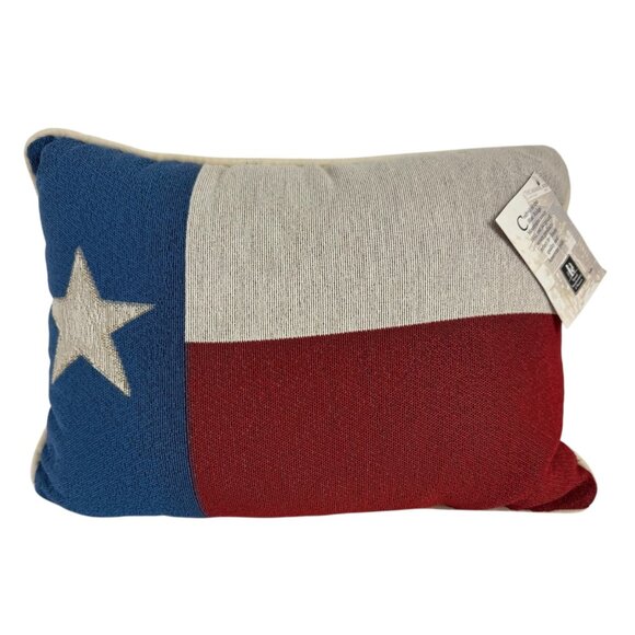 NEW Tapestry Throw Pillow Texas Lonestar Flag Manual Woodworkers & Weavers Home - Picture 1 of 8